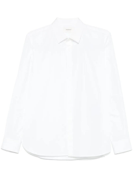 SAINT LAURENT PARIS Cotton Poplin Slim Fit Shirt - SS25