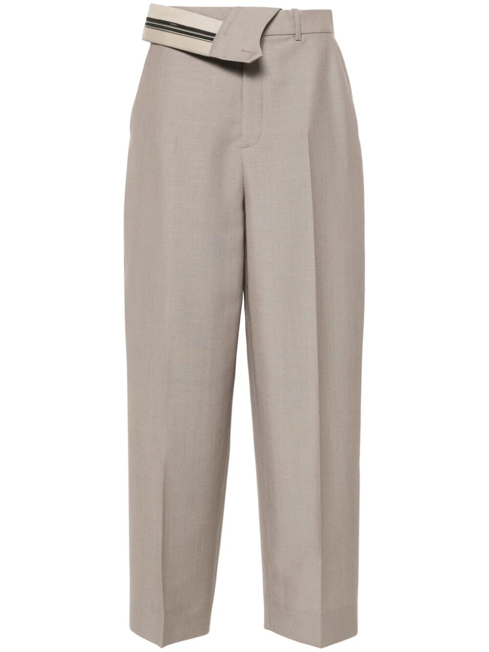 FENDI Asymmetrical Mohair Blend Tailored Pants