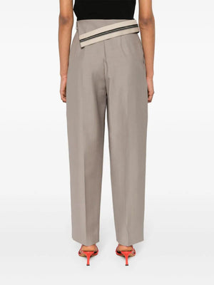 FENDI Asymmetrical Mohair Blend Tailored Pants