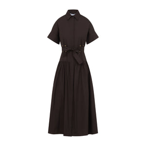 MAX MARA Cotton Popeline Long Dress for Men - SS25 Collection