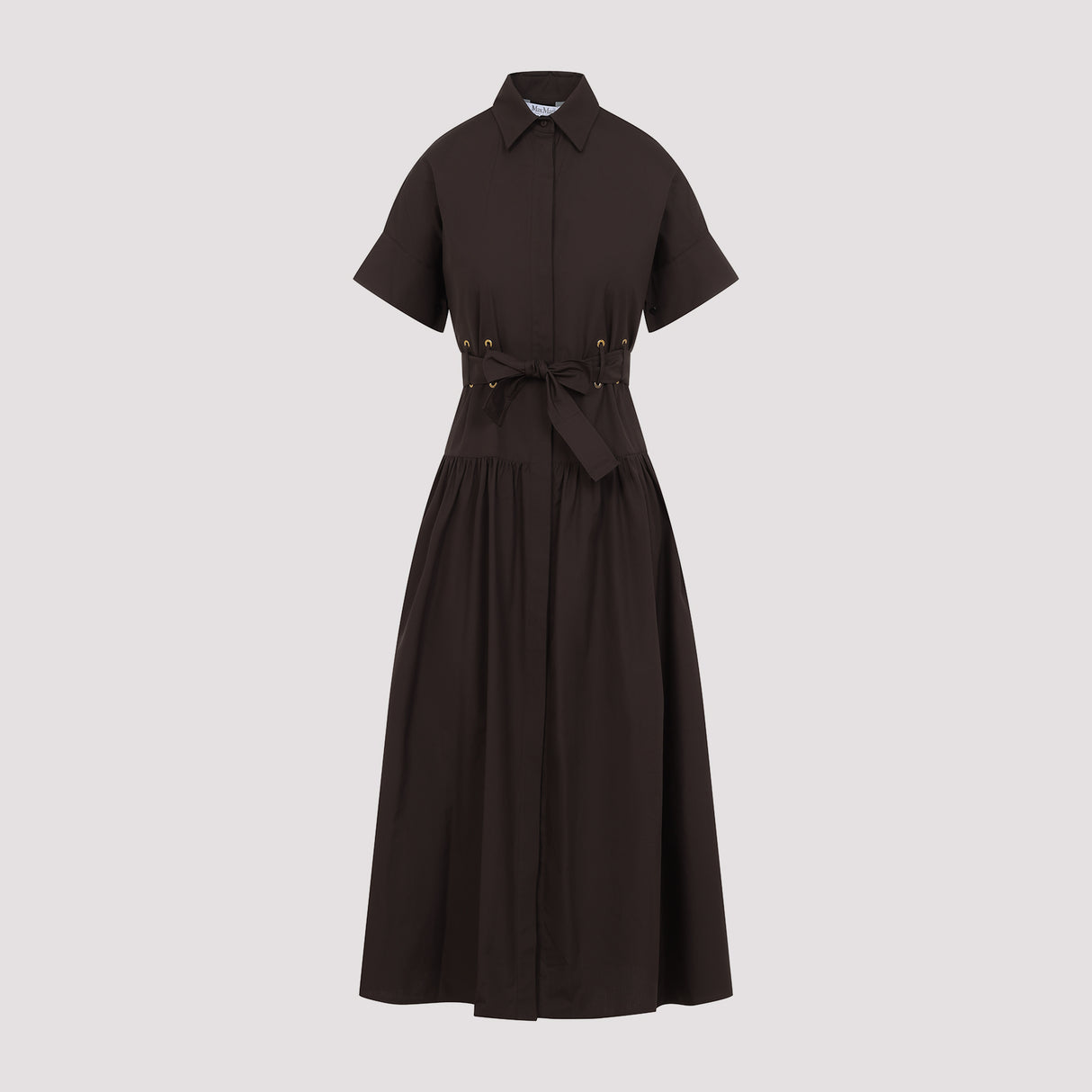 MAX MARA Cotton Popeline Long Dress for Men - SS25 Collection