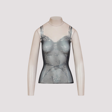 BALENCIAGA Mini Trompe L'Oeil Lingerie Top