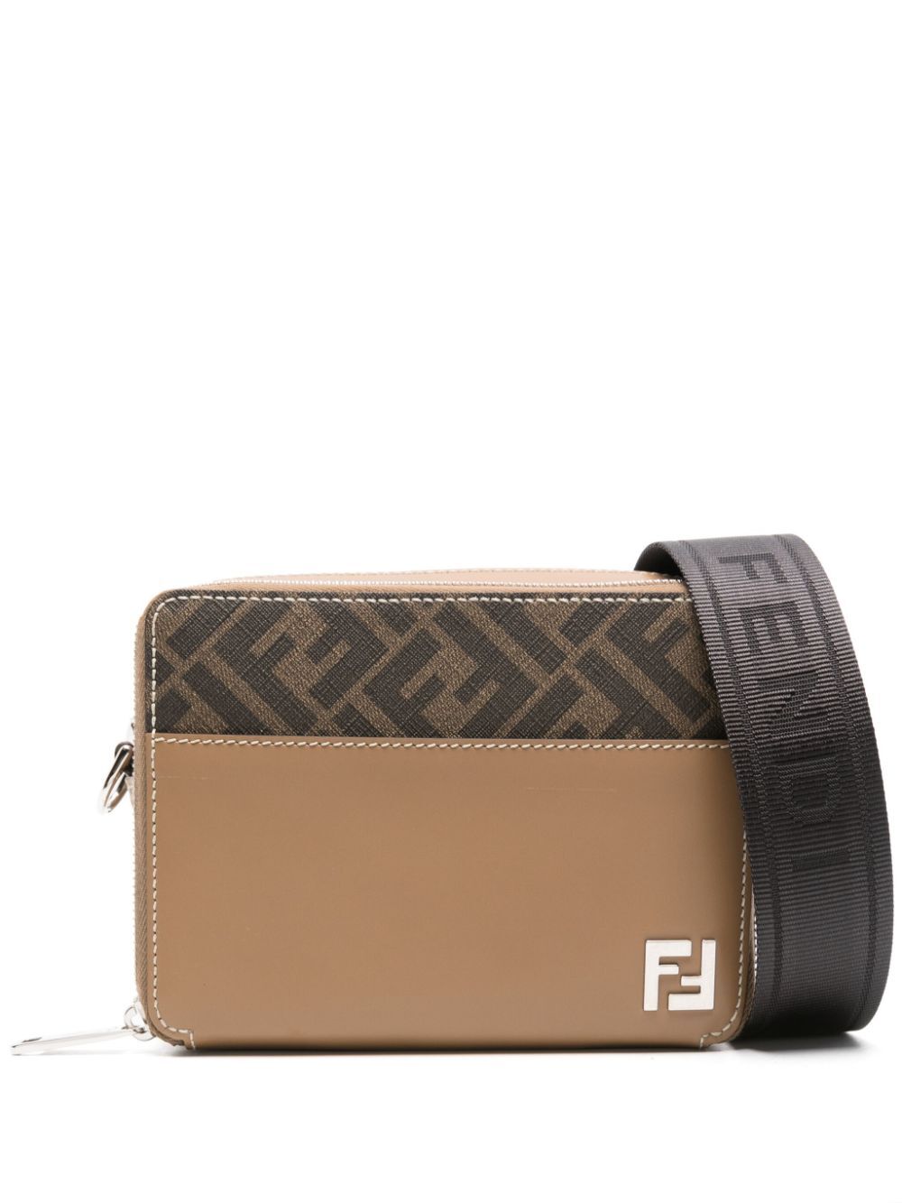 FENDI Mini Leather Camera Case - Stylish Essential (W 17.5 x H 14 x D 6.5 cm)