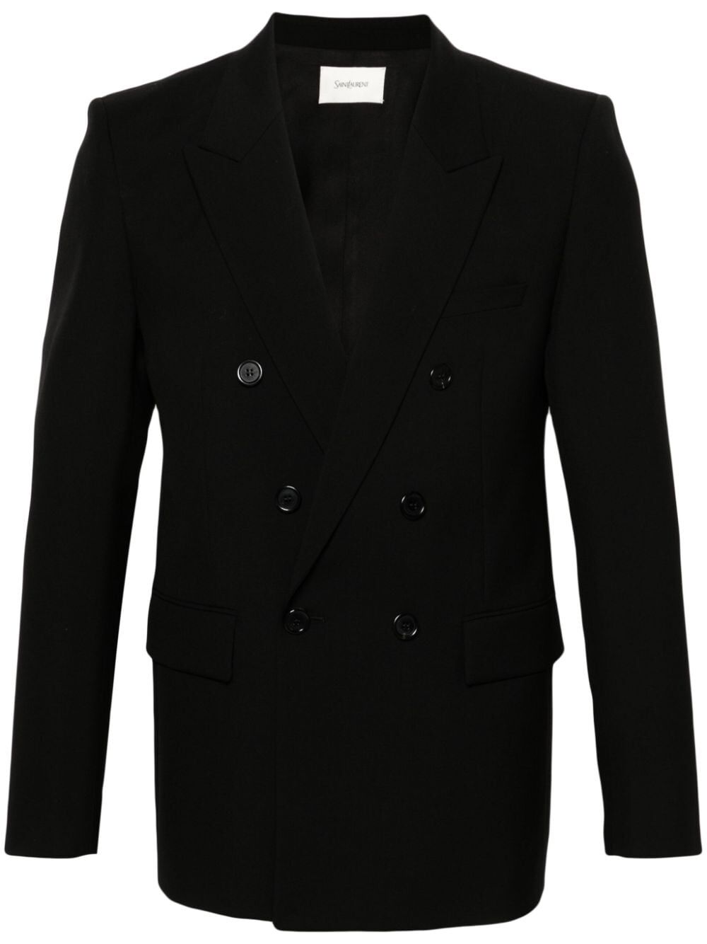 SAINT LAURENT PARIS Double-Breasted Virgin Wool Blazer for Women