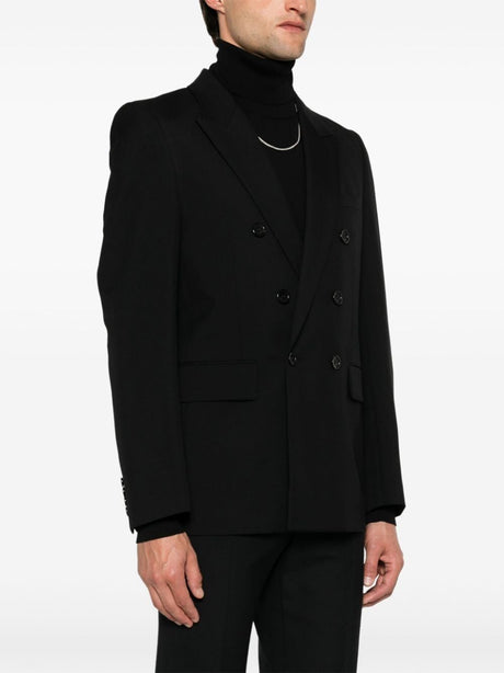 SAINT LAURENT PARIS Double-Breasted Virgin Wool Blazer for Women