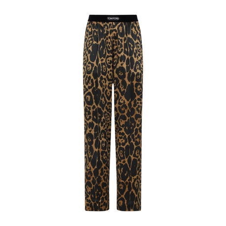 TOM FORD Leopard Print Silk Pants