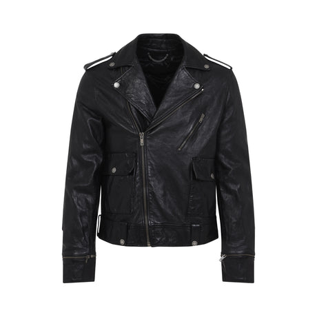 GOLDEN GOOSE Biker Jacket for Men - 100% Ovine Leather