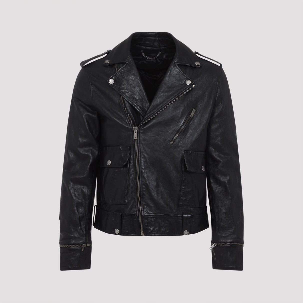 GOLDEN GOOSE Biker Jacket for Men - 100% Ovine Leather