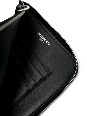 BALENCIAGA Mini Semi Matte Leather Passport Phone Holder