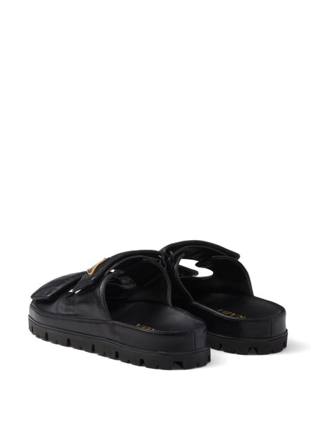 PRADA Men's Strappy Leather Sandals - SS24