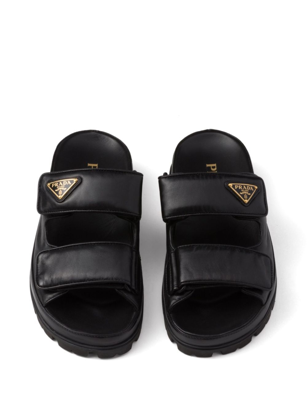 PRADA Men's Strappy Leather Sandals - SS24