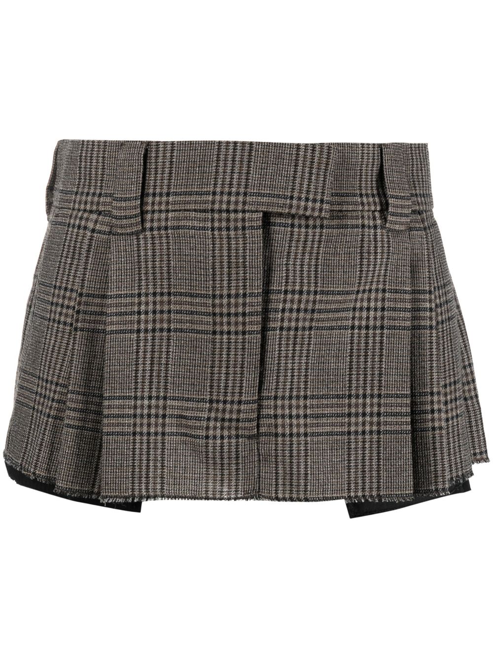 MIUMIU Men's Prince of Wales Check Mini Skirt