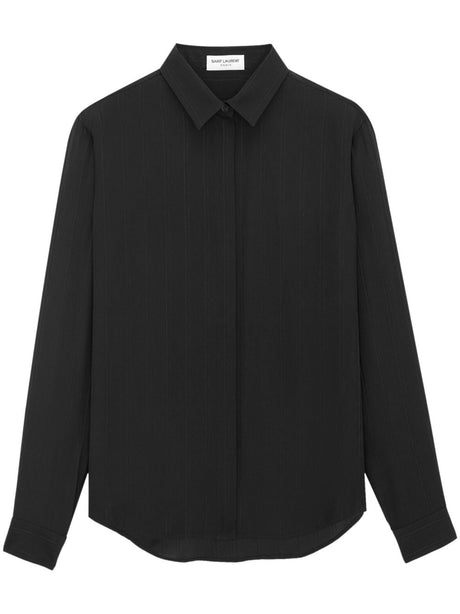 SAINT LAURENT PARIS Men's Luxe Silk Shirt