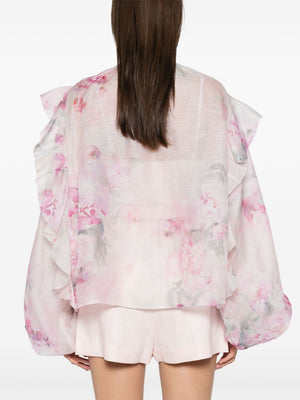 ZIMMERMANN Mini Curly Neck Blouse