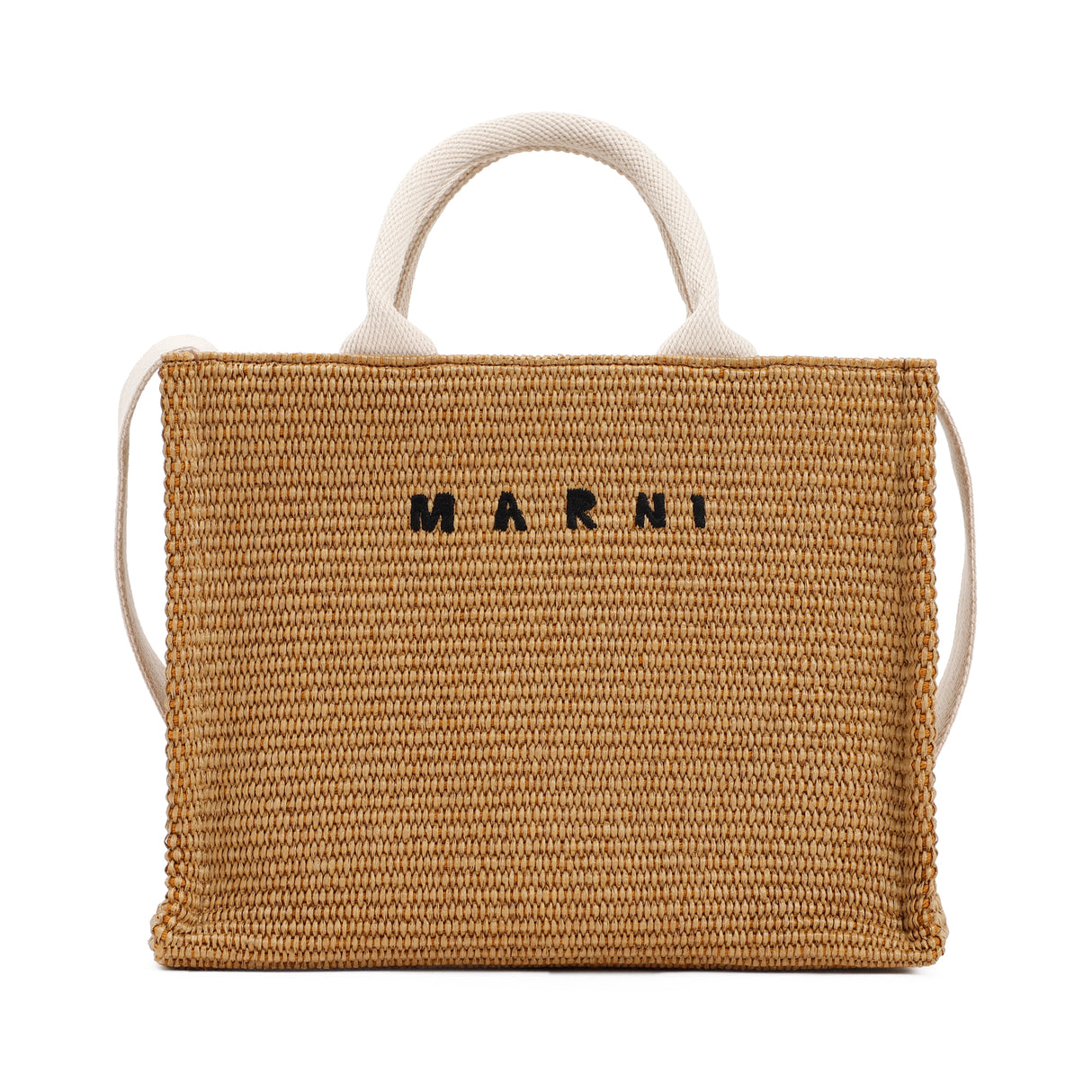 MARNI Raffia East-West Tote Handbag - 32cm x 24cm x 14cm