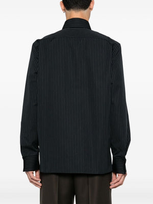 SAINT LAURENT PARIS Chic Striped Loose Fit Shirt