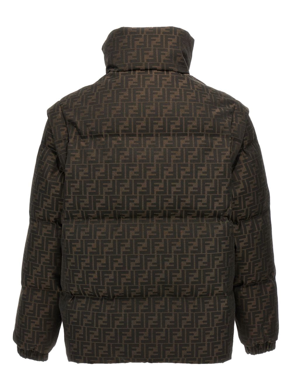 FENDI FF Jacquard Nylon Puffer Jacket for Women