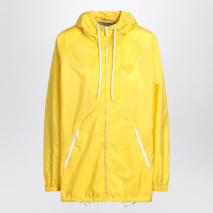 PRADA Lightweight Waterproof Raincoat with Hood and Drawstring Details for Women - SS25