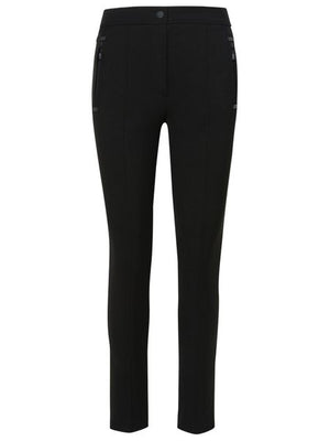 MONCLER Raffia Canvas Straight Leg Trousers