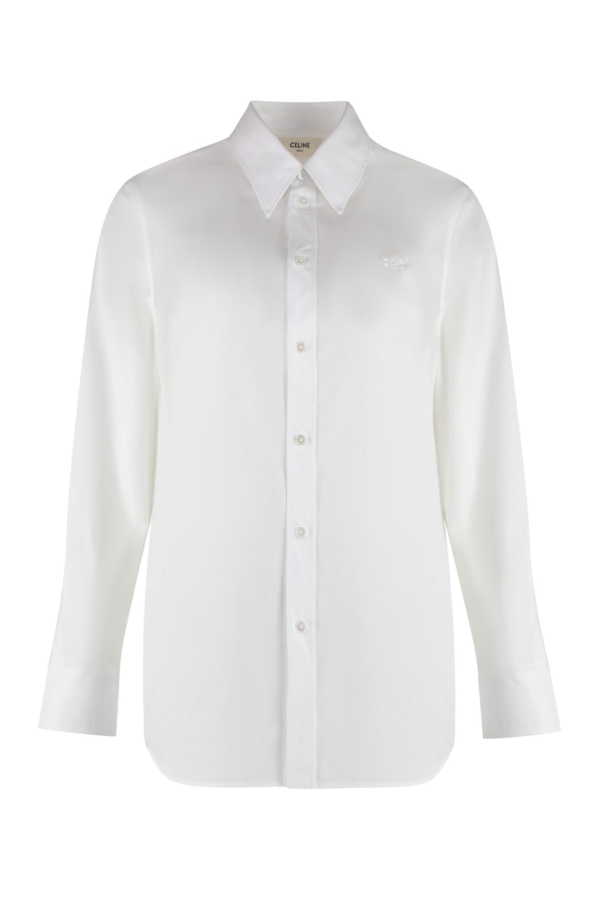 CELINE Tomboy Style Cotton Poplin Shirt - Women’s SS24