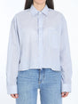 CELINE Striped Cropped Shirt for Women