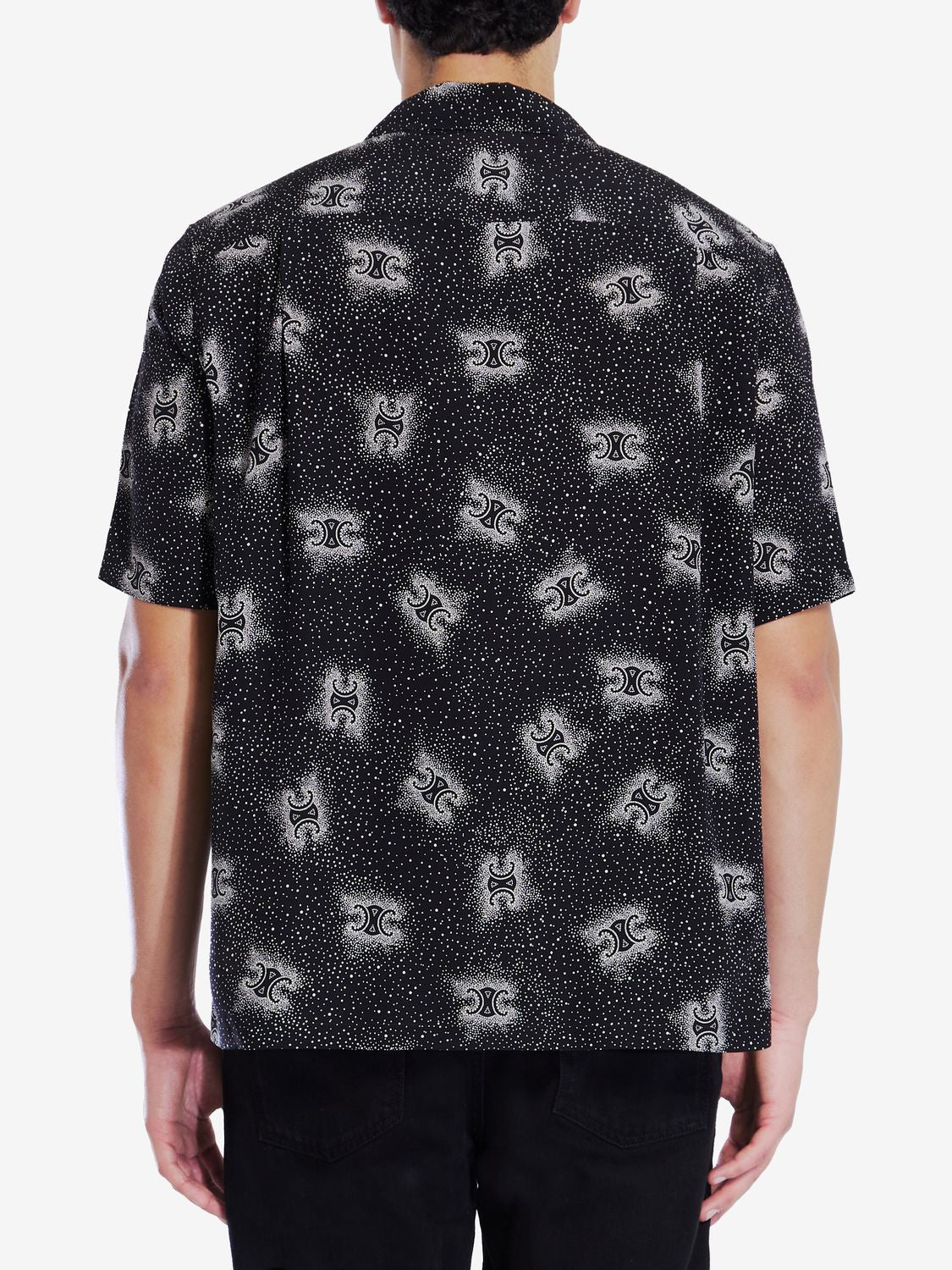 CELINE Triomphe-Printed Short-Sleeved Shirt