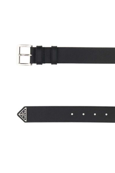 PRADA 100% Leather Belt - 3.5cm Width