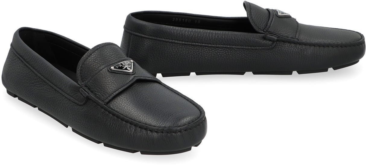 PRADA Leather Driver Loafers for Men