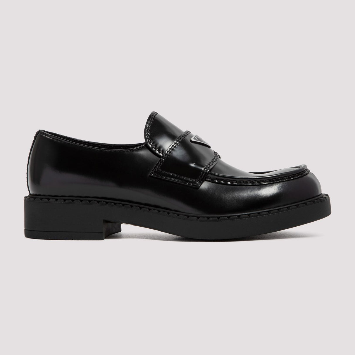 PRADA Chocolate Brushed Loafers for Men