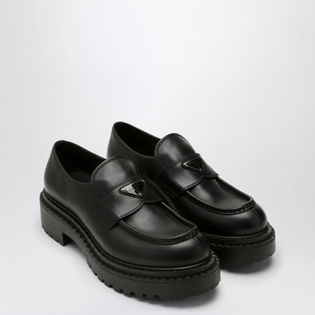 PRADA Double Chocolate Leather Loafers for Men