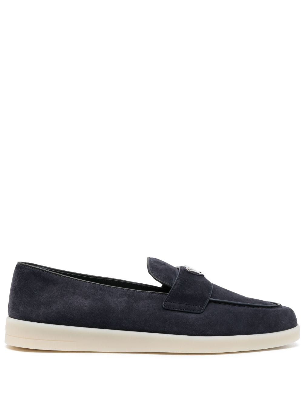 PRADA Stylish Grey Suede Loafers for Men - SS24 Collection