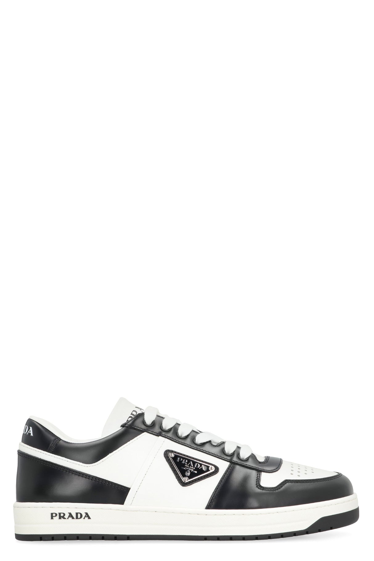 PRADA Downtown Leather Low-Top Sneakers