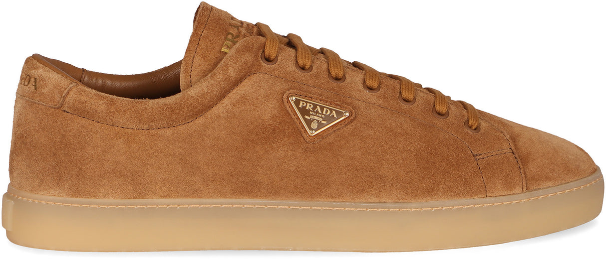 PRADA Suede Round Toe Sneakers for Men