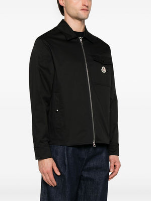 MONCLER Cotton Gabardine Mini Zip-Up Shirt Jacket