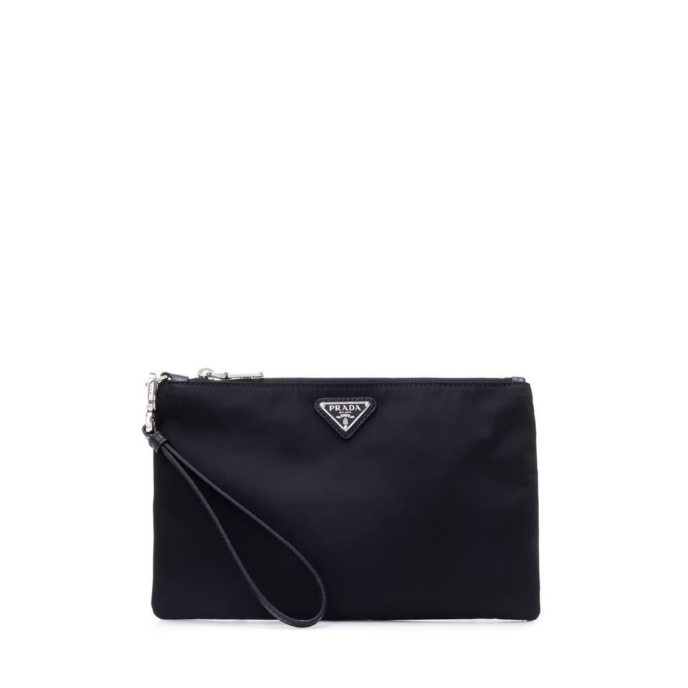 PRADA Eco-Friendly Re-Nylon Mini Pouch Handbag - 23cm x 14cm x 1cm