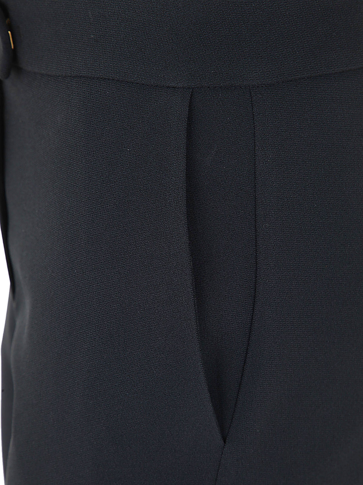 BLUMARINE Slim Trousers with Buckle Detail