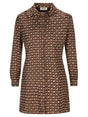 CELINE Silk Triomphe-Print Dress