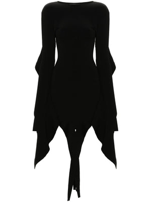 MUGLER アシンメトリーミニドレス（黒）