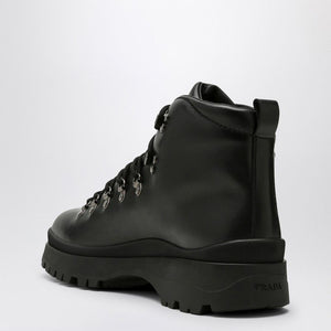 PRADA Leather Lace-Up Ankle Boot