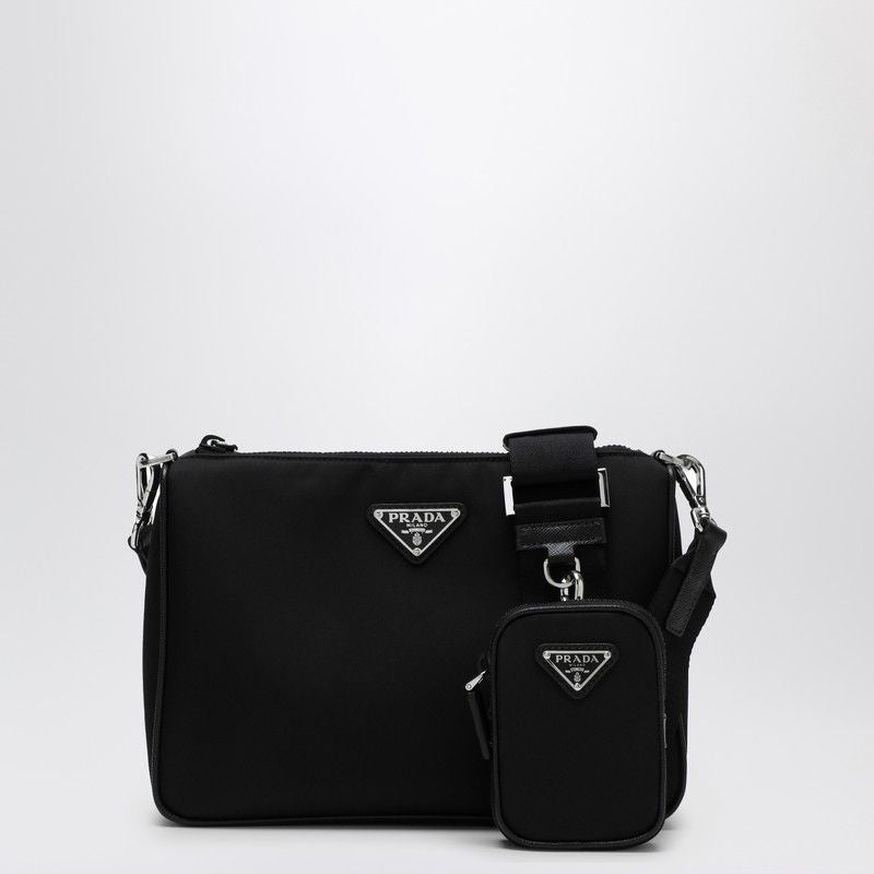 PRADA Mini Cross-Body Handbag in Recycled Nylon and Leather