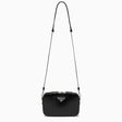 PRADA Mini Shoulder Handbag in Black Brushed Leather