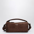 PRADA Suede Crossbody Handbag with Adjustable Strap