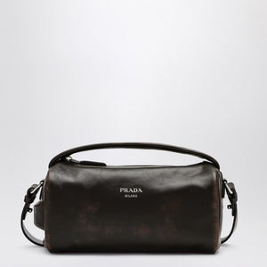 PRADA Vintage Effect Leather Shoulder Handbag