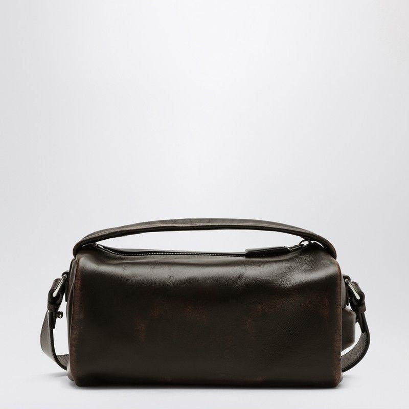 PRADA Vintage Effect Leather Shoulder Handbag