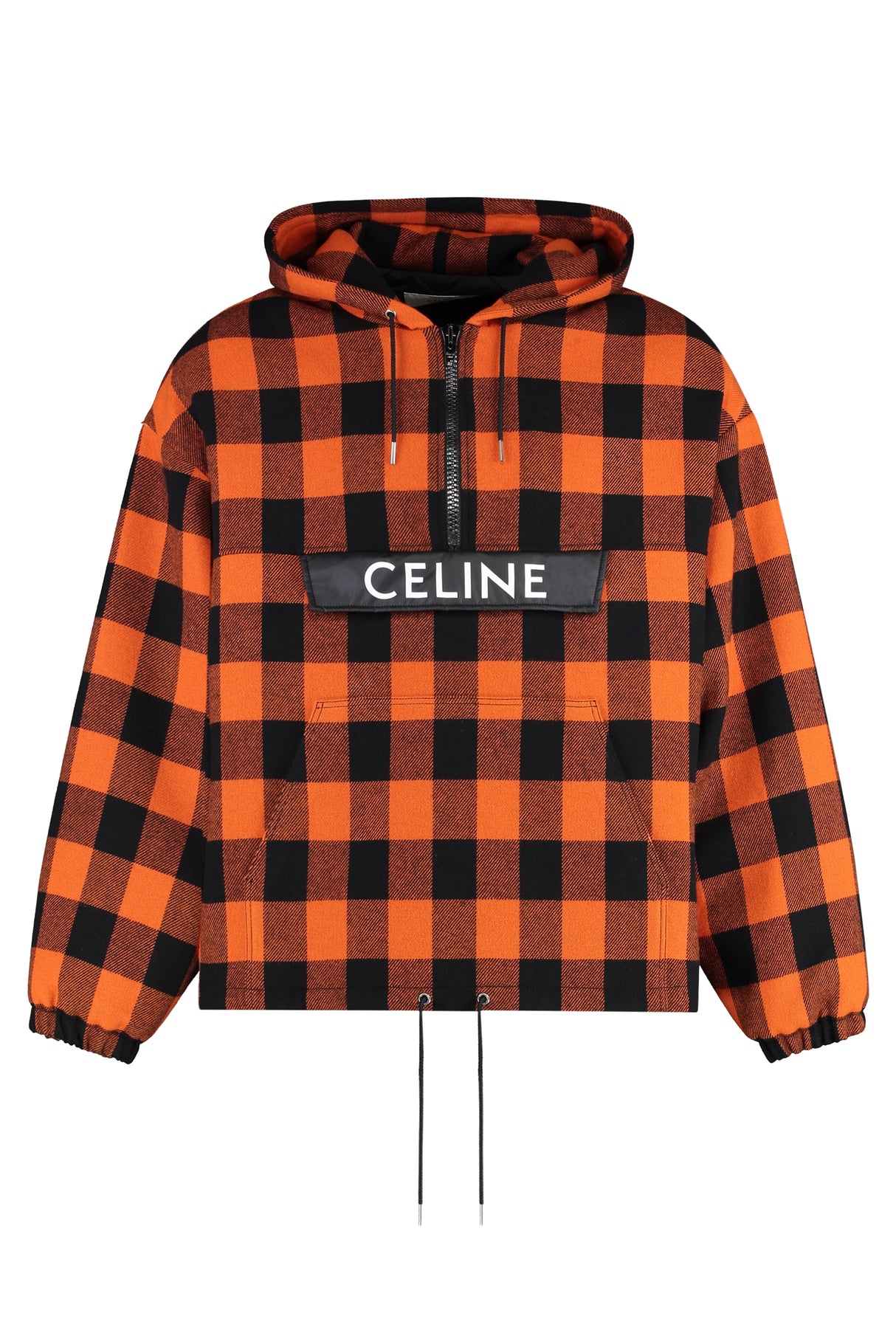 CELINE Check Motif Hooded Windbreaker for Men