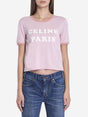 CELINE Cropped Crewneck T-Shirt for Women - Light Pink