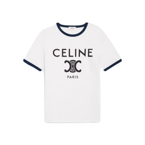 CELINE Triomphe Print Fitted T-Shirt - Size S