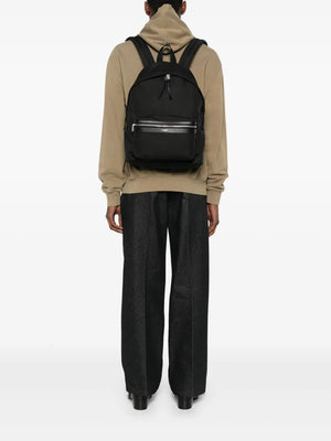 SAINT LAURENT PARIS Leather-Accented City Backpack for Women