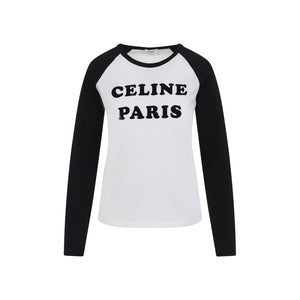 CELINE Long Sleeve Cotton T-Shirt for Men