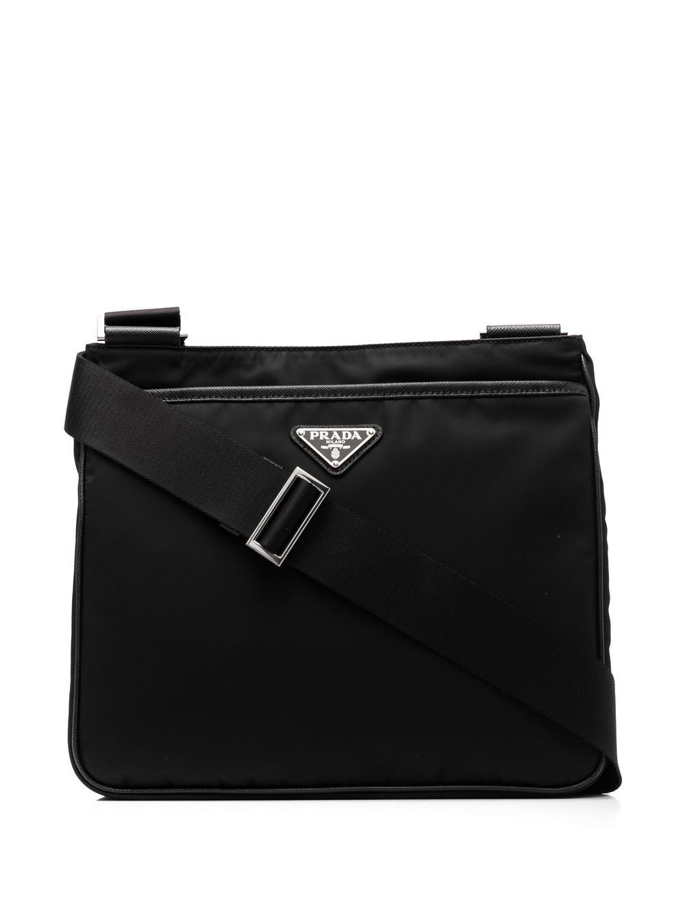 PRADA Mini Saffiano Leather and Re-Nylon Satchel & Crossbody Bag - 28 cm x 25 cm x 6 cm